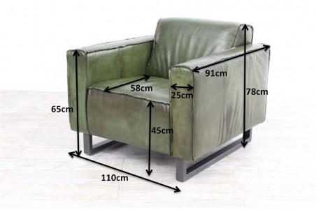 Farguès - Fauteuil contemporain en cuir et métal