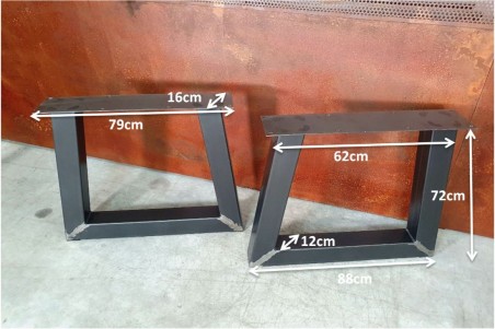 Pieds de table contemporain en métal - Varès