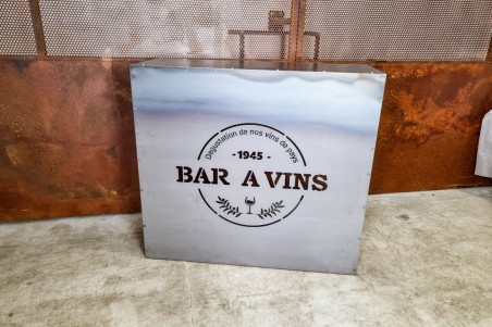 Bar métal vintage design acier brut vernis démontable