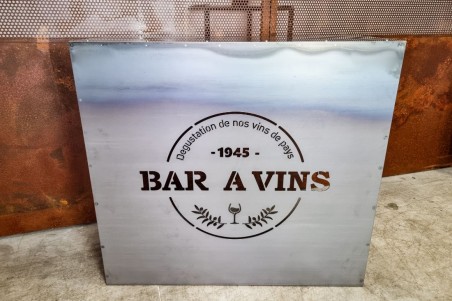 Bar métal vintage design acier brut vernis démontable