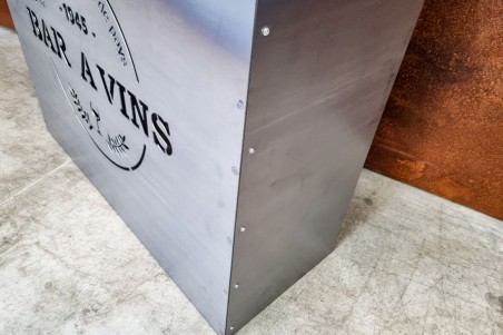 Bar métal vintage design acier brut vernis démontable