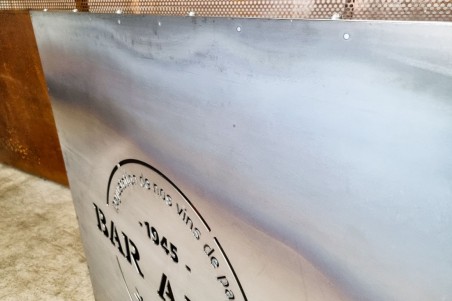 Bar métal vintage design acier brut vernis démontable