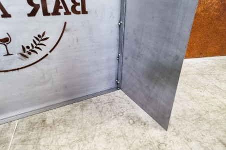 Bar métal vintage design acier brut vernis démontable