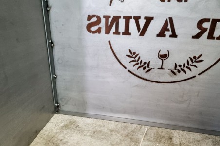 Bar métal vintage design acier brut vernis démontable