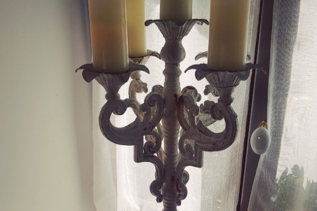 Chandelier Chapelle vieilli effet rouillé