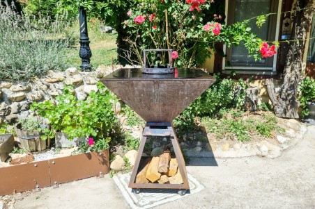 Braséro barbecue corten jardin cuisine outdoor qualité artisanale décoration urbaine style industriel extérieur
