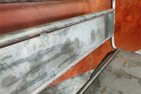 banc métal acier brut vernis ou thermolaqué, déco écolier, design industriel, style vintage