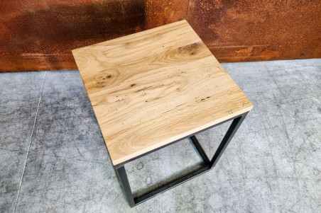 table basse bois rectangle bois de chêne table luxe style industriel