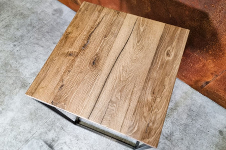 table basse bois rectangle bois de chêne table luxe style industriel