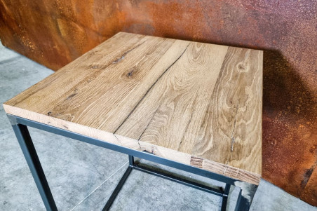 table basse bois rectangle bois de chêne table luxe style industriel