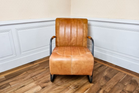 fauteuil asco haut de gamme, luxe, cuir de veau, cuir marron, cuir fauve, fabrication française, qualité confort