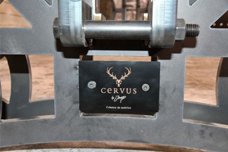 Table style Eiffel acier et bois - Bélesta