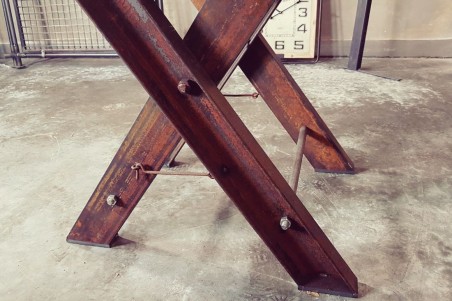 Table haute - tonneau métal bois