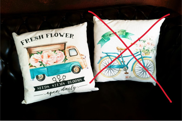 housses de coussins CAMION DE FLEURS, florales, été, jardins, printemps