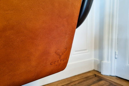 Tavèl 2.0 - Chaise capiton - double confort- en cuir - tube rond