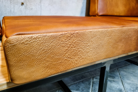 Gacé - coussins en cuir pour banquette sur mesure