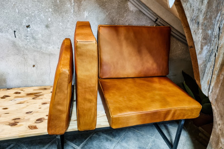 coussins modulables en cuir