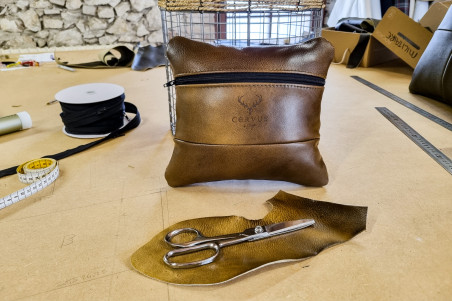 coussin en cuir pleine fleur qualité artisanal