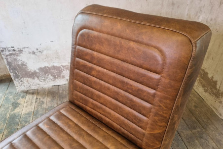 Chaise en cuir QUINCEY - coutures Voyage
