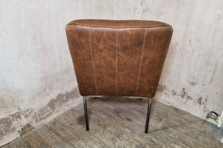 Chaise en cuir QUINCEY - coutures Voyage