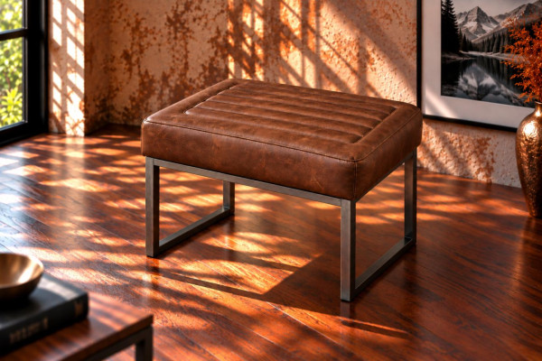 Tabouret en cuir QUINCEY -...