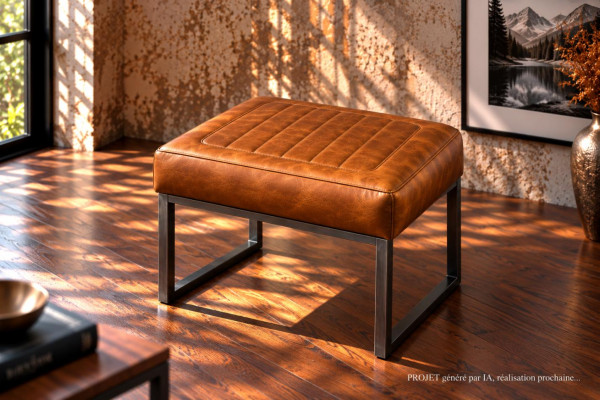 Tabouret en cuir NOCARIO -...