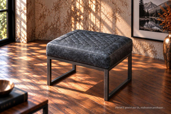 Tabouret en cuir LOCARN-... 2