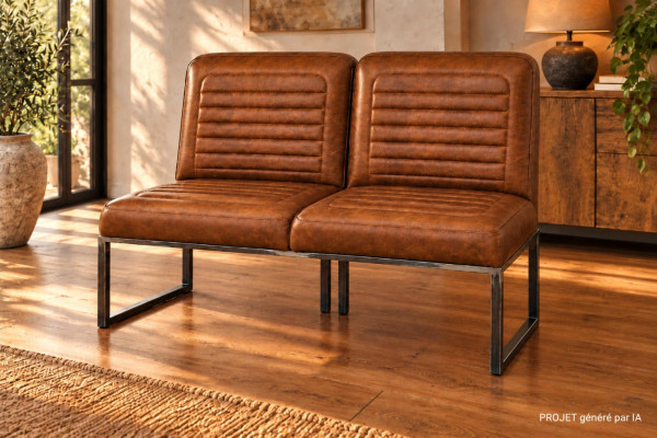 Banquette en cuir QUINCEY -...