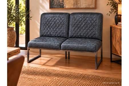 Banquette en cuir LOCARN- coutures Héritage