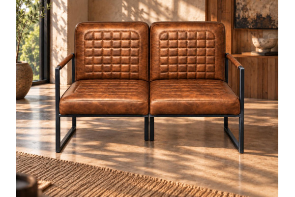 Banquette en cuir ELONE -...