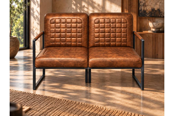 Banquette en cuir ELONE - coutures Architecture