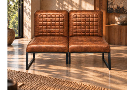 Banquette en cuir ELONE - coutures Architecture