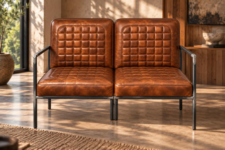 Banquette en cuir ELONE - coutures Architecture
