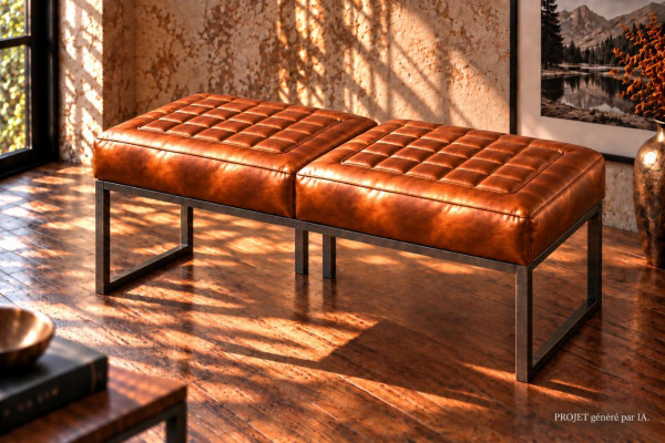 Banc en cuir - ELONE -...