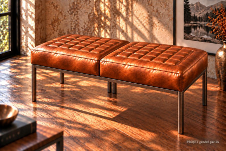 Banc en cuir - ELONE - coutures Architecture
