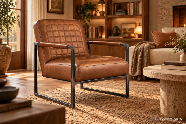 Fauteuil en cuir - ELONE -... 2