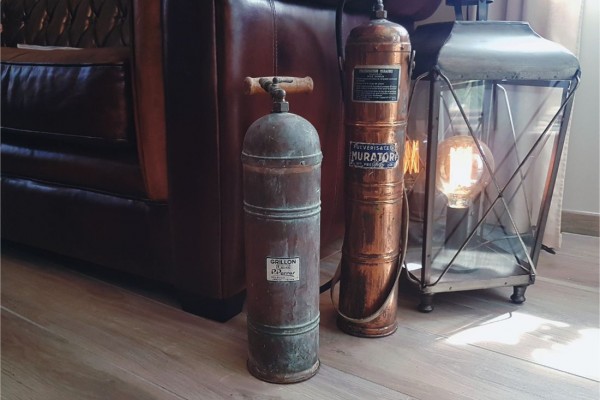 Extincteur ancien, collection, chiné, brocante
