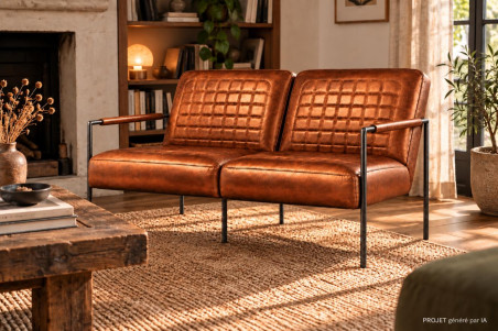 canapé en cuir - ELONE - coutures Architecture