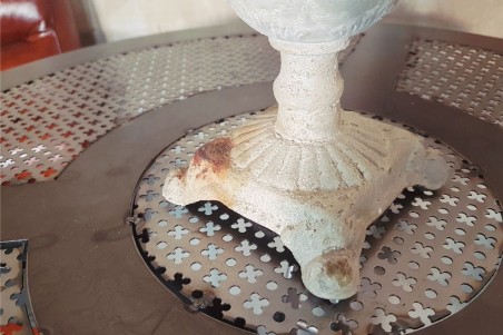 Bougeoir Chapelle vieilli, effet rouillé