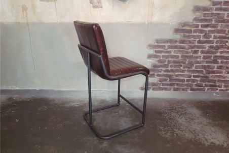 Chaise de bar ou îlot central en cuir style indus deco vintage design loft