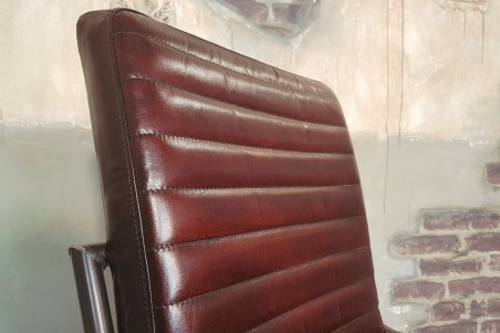 Chaise de bar ou îlot central en cuir style indus deco vintage design loft