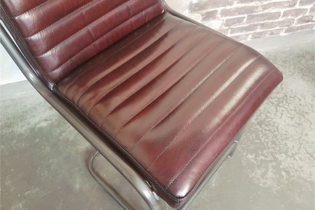 Chaise de bar ou îlot central en cuir style indus deco vintage design loft