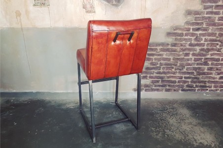 Chaise de bar ou îlot central en cuir style indus deco vintage design loft