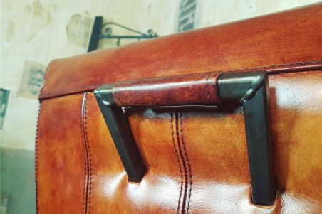 Chaise de bar ou îlot central en cuir style indus deco vintage design loft