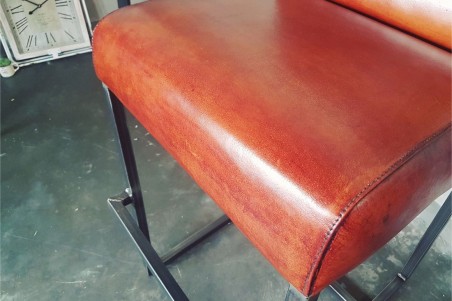 Chaise de bar ou îlot central en cuir style indus deco vintage design loft