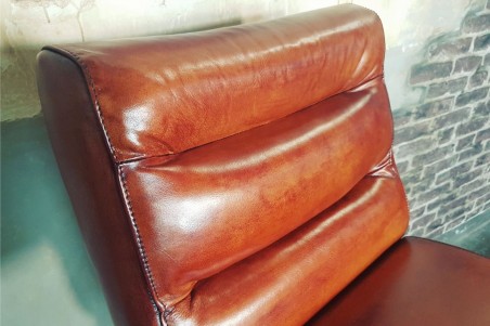 Chaise de bar ou îlot central en cuir style indus deco vintage design loft