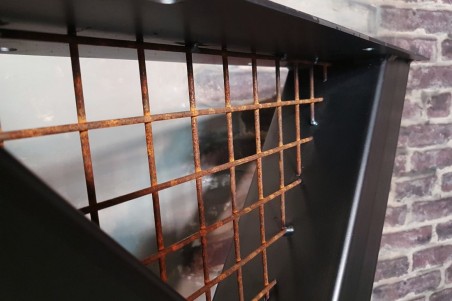 Pieds de table métal et grillage design X piétement acier style industriel déco indus loft