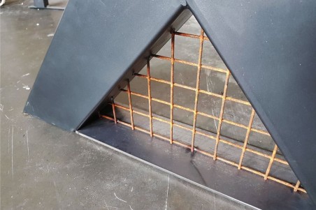 Pieds de table métal et grillage design X piétement acier style industriel déco indus loft