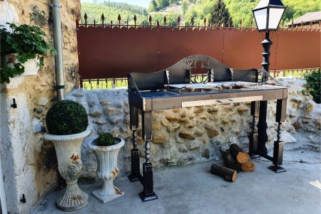 Barbecue metal style indus jardin design fabrication artisanale de qualité