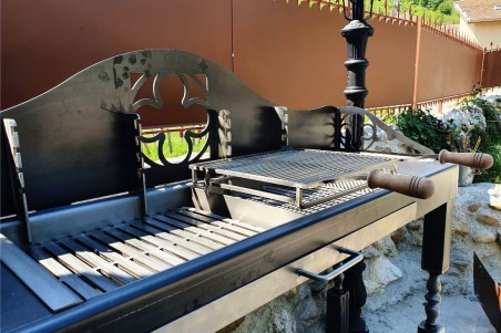 Barbecue metal style indus jardin design fabrication artisanale de qualité